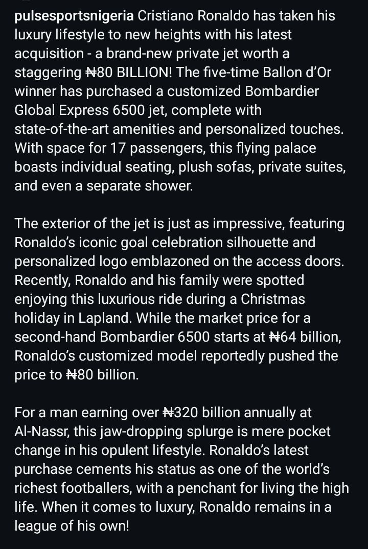 Pulse NG Sports Instagram post