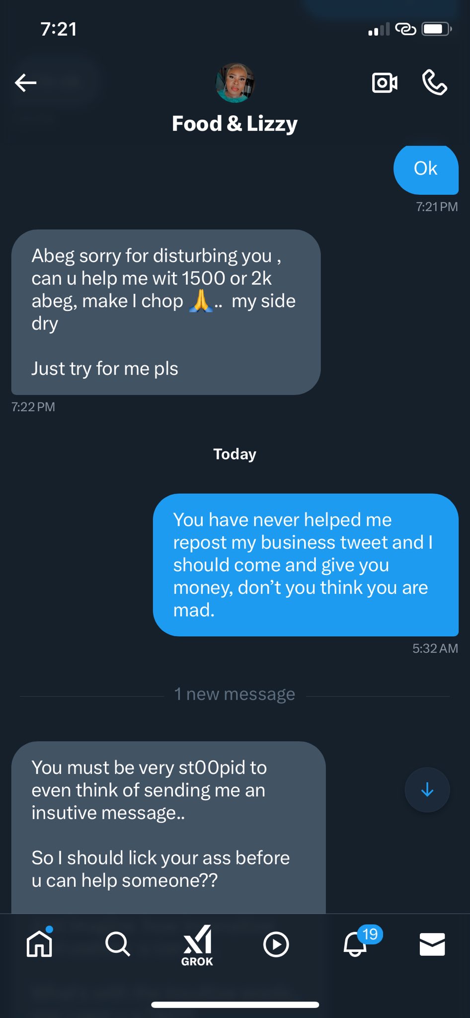 Businesswoman faces backlash for ridiculing lady who begged for N2K to eat