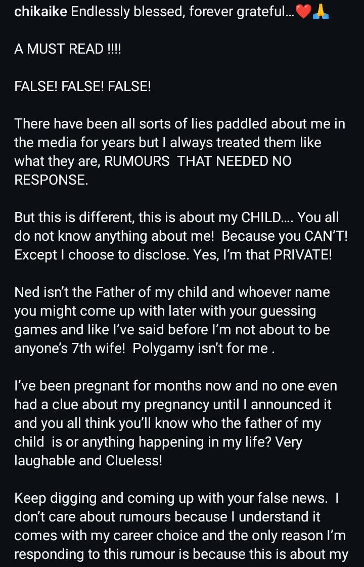 Chika Ike Instagram post