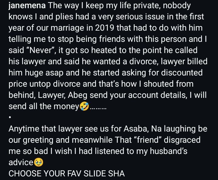 Janemena Instagram post