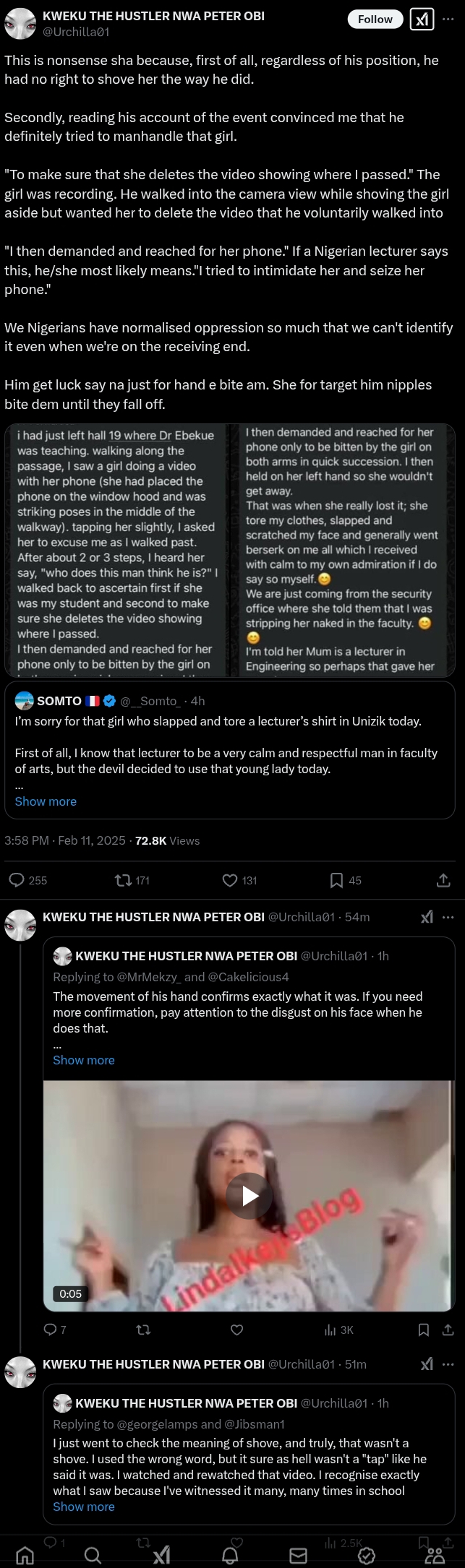 Influencer defends UNIZIK student, blasts lecturer, says she should’ve done more