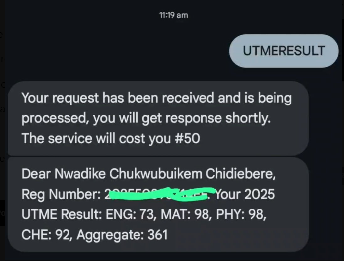 JAMB Resit: Student who scored 153 due to UTME error scores 361