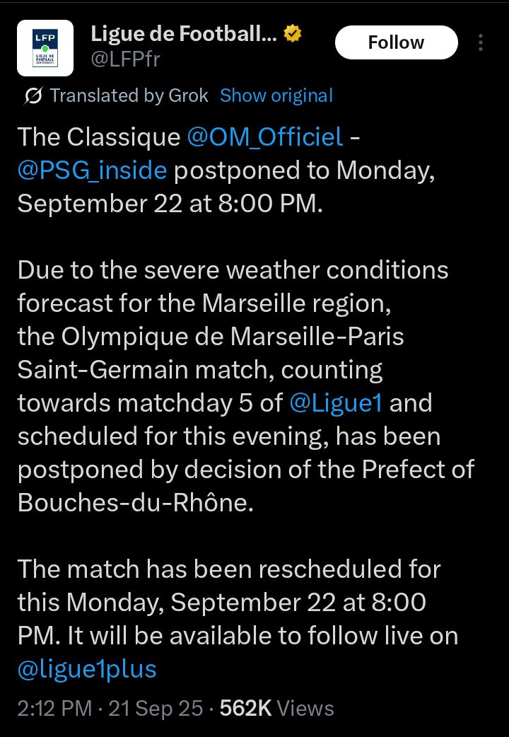 Ballon d’Or favourite set to play on same day as ceremony