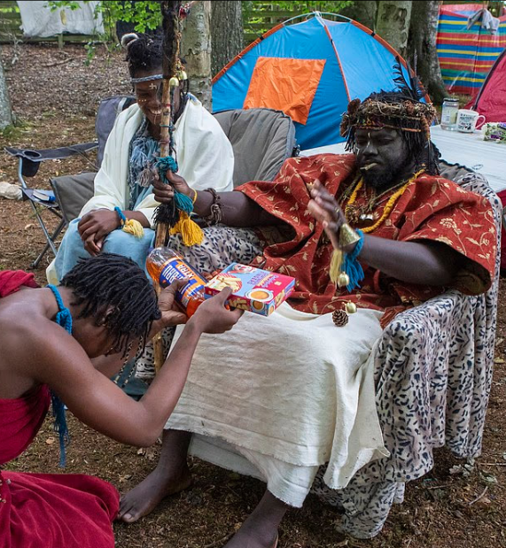 African king’ and followers forced out of Scotland forest