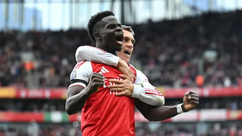 Rice, Saka on target as Arsenal hammer West Ham 2-0 in Arteta’s 300th game