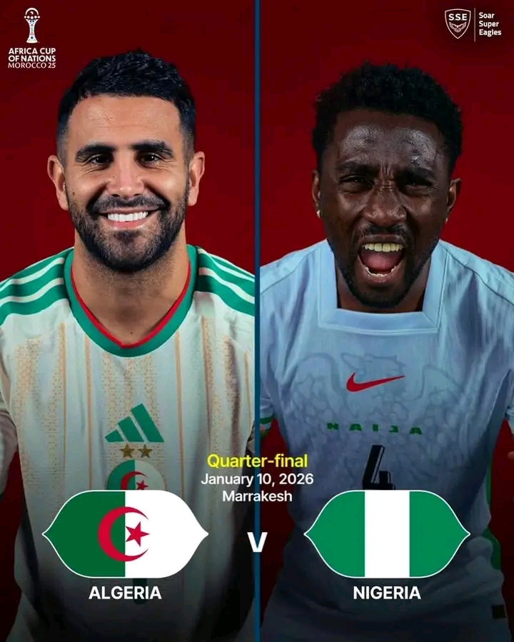 Nigeria’s Super Eagles to Face Algeria in 2025 AFCON Quarterfinal Match